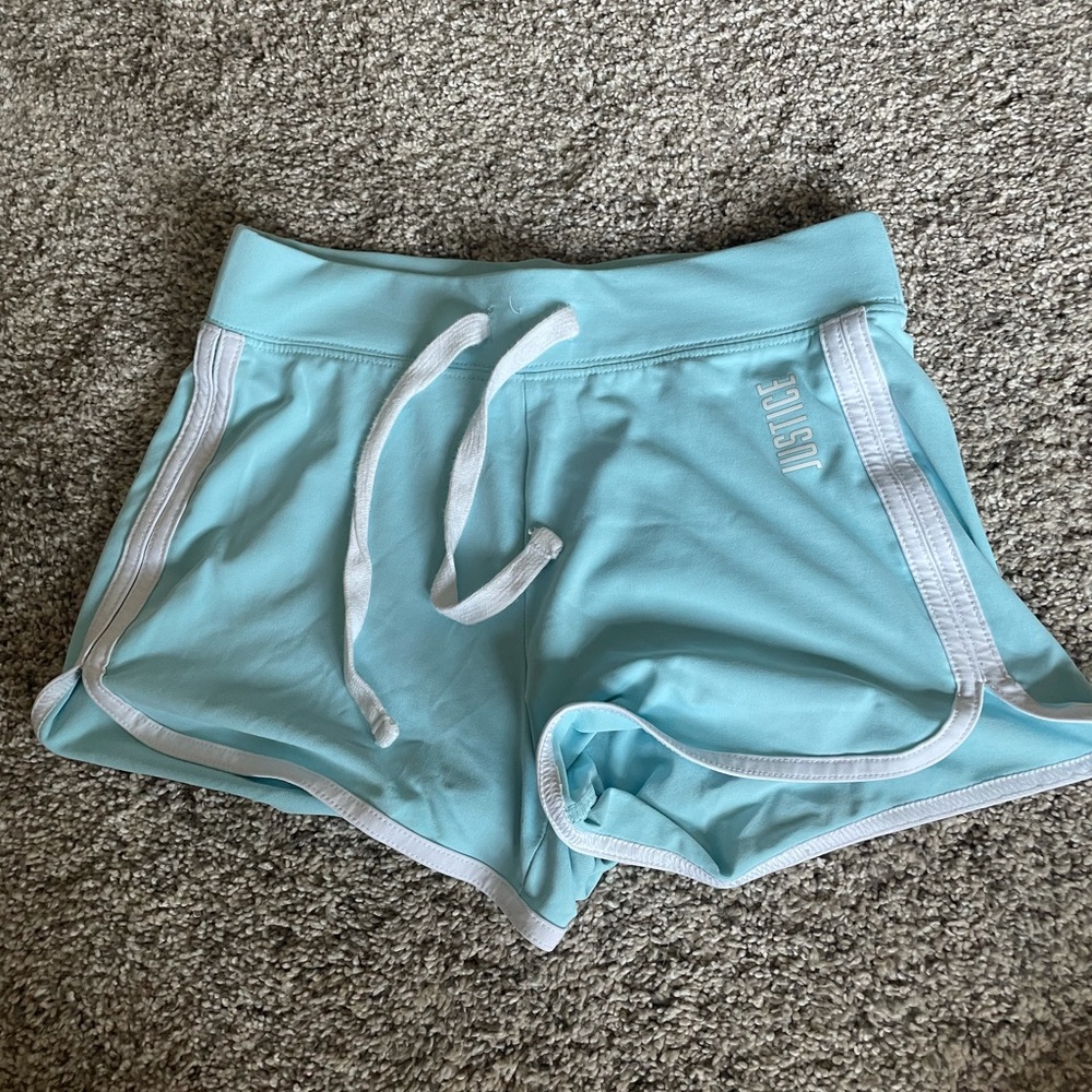 justice soft blue dolphin shorts